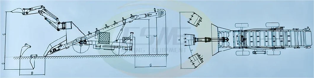 Continuous Working Underground Electric Hydraulic Wheel Mining Mucking Loader Inside Tunnel